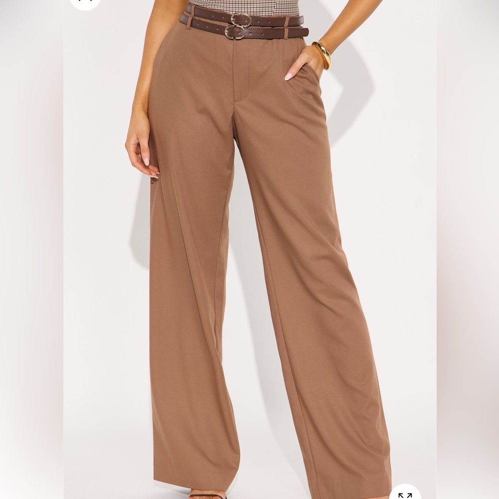Fashion Nova Brown Wide-Leg Women's Pants